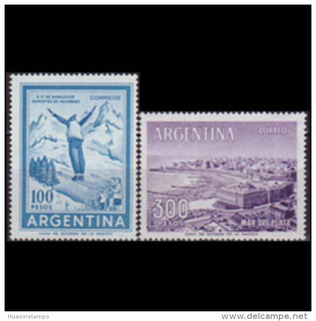 ARGENTINA 1961 - Scott# 704-5 Ski Jumper 100-300p MNH - Nuevos