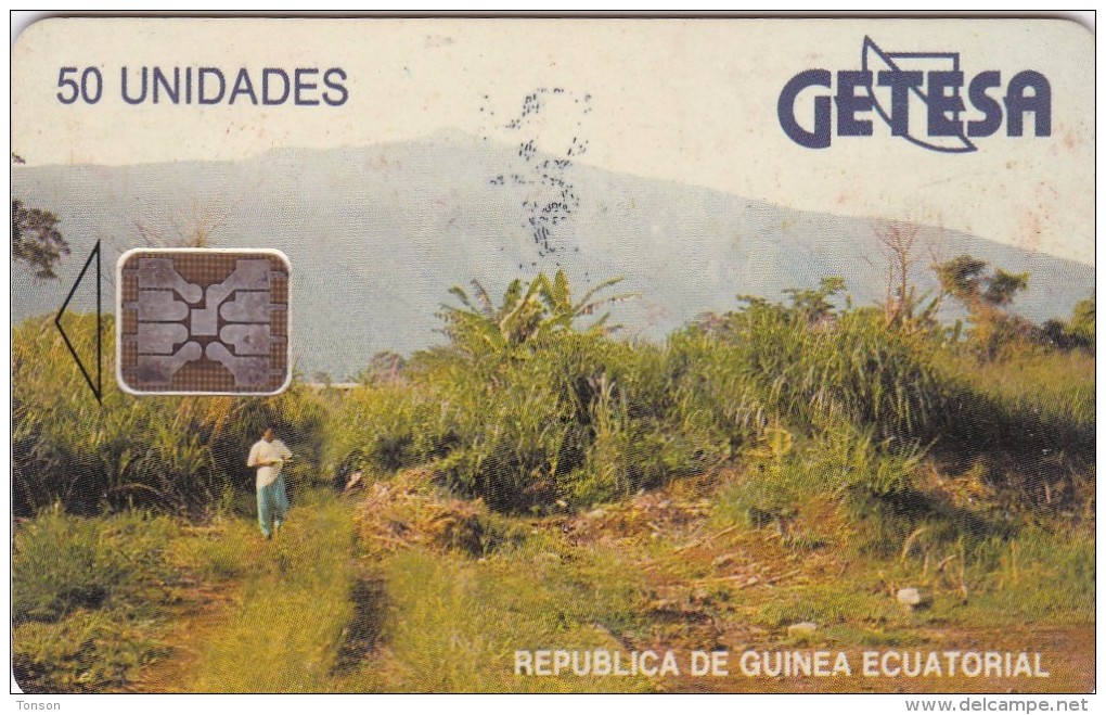 Equatorial Guinea, EQG-05-A?, 50units, Landscape (Grey-Blue Rev.) Batch C4C, 2 Scans. - Aequatorial-Guinea