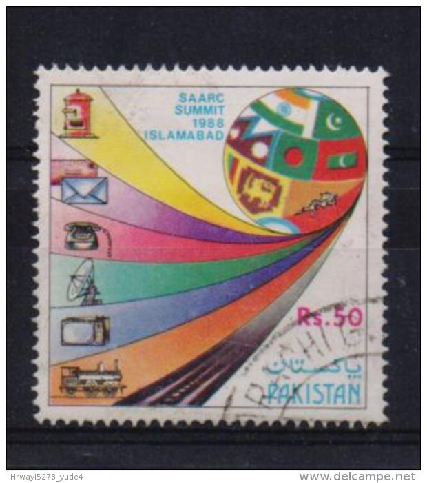 Pakistan 1988, SAARC Summit, Train, Telefone, Mailbox, Minr 734, Vfu. Cv 5,50 Euro - Pakistan