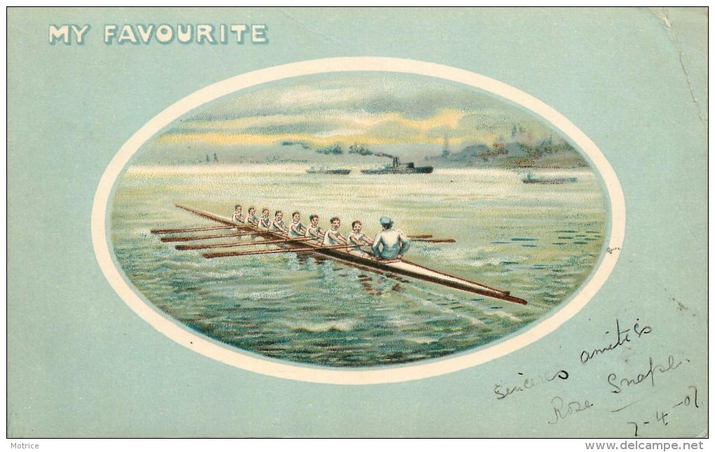 MY FAVOURITE (en 1902) - Aviron,carte Illustrée. - Canottaggio