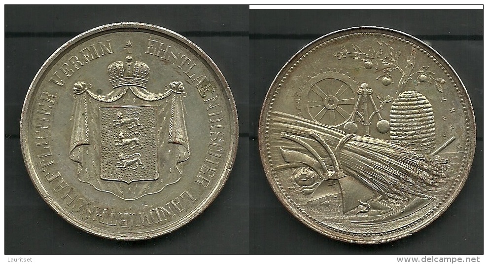 Landwirschaftliche Medaille Estland Ehstländischer Landwirtschaftlicher Verein - Souvenir-Medaille (elongated Coins)