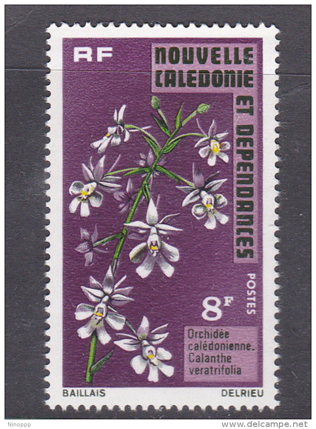 New Caledonia SG 551 1975 Orchids 8f Calanthe Veratrifolia MNH - Orchids