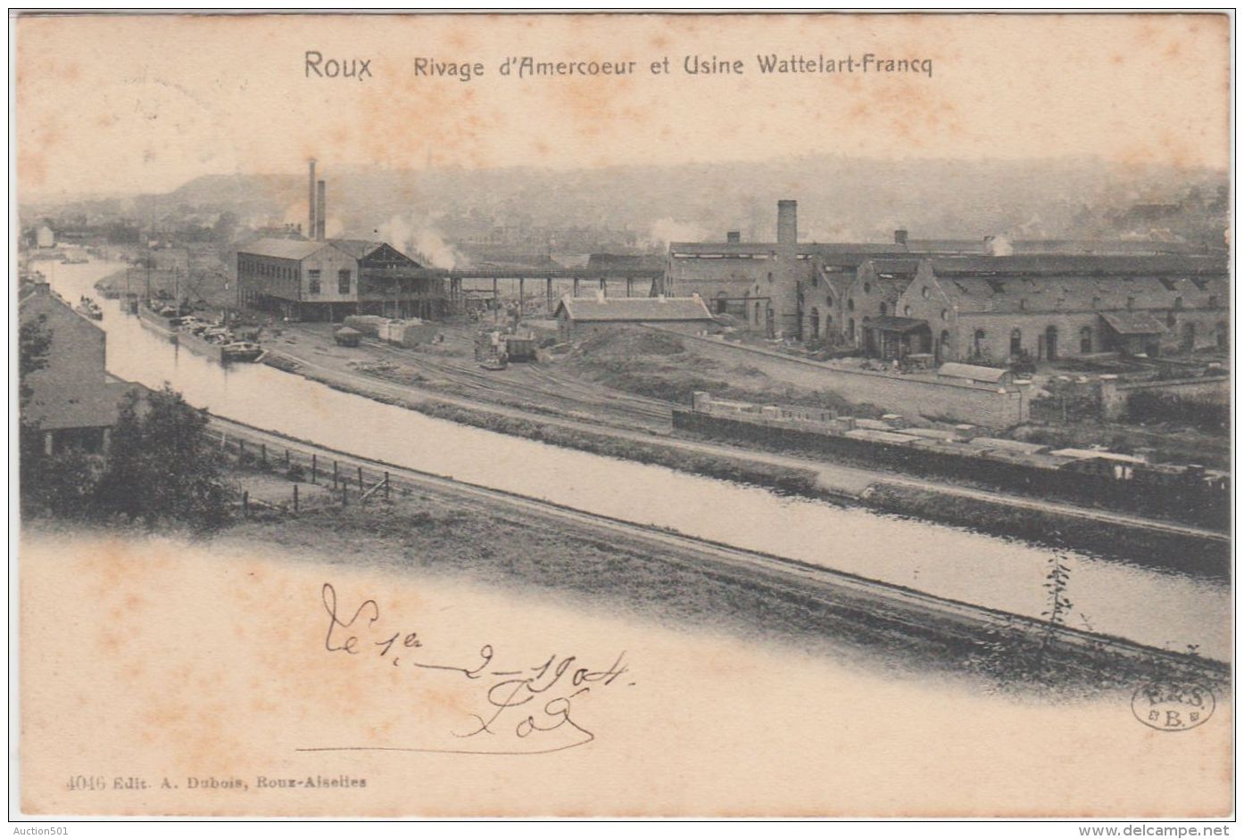 27071g   USINE WATTELART-FRANCQ - RIVAGE D'AMERCOEUR - Roux - 1904 - Charleroi