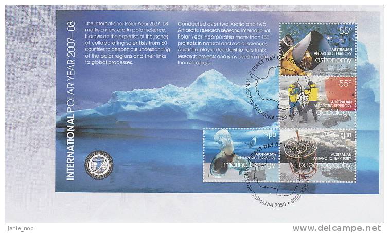 AAT 2008 International Polar Year MS  FDC - FDC