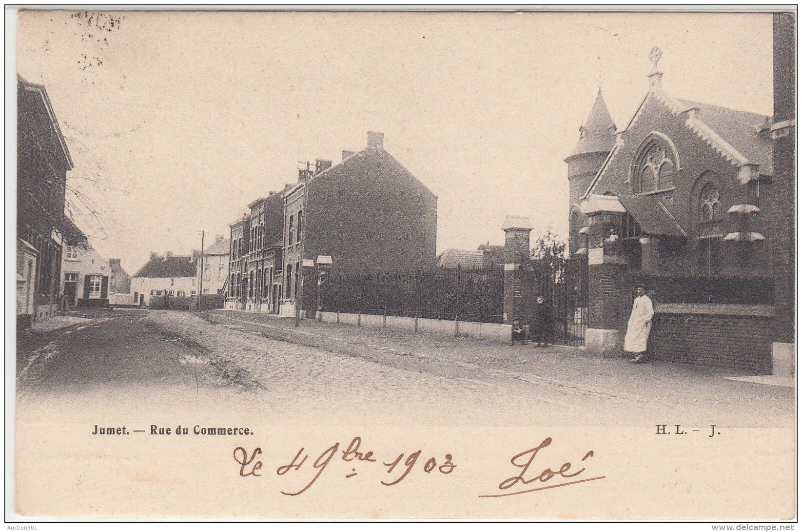 27167g  RUE DU COMMERCE - Jumet - 1903 - Charleroi