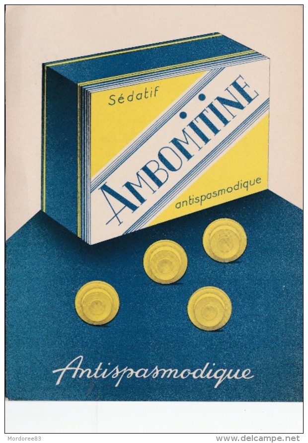 PREO ANJOU 4F SUR CARTE PUB MEDICAMENT AMBOMITINE POUR BORDEAUX GIRONDE       TDA116 - Pharmacy