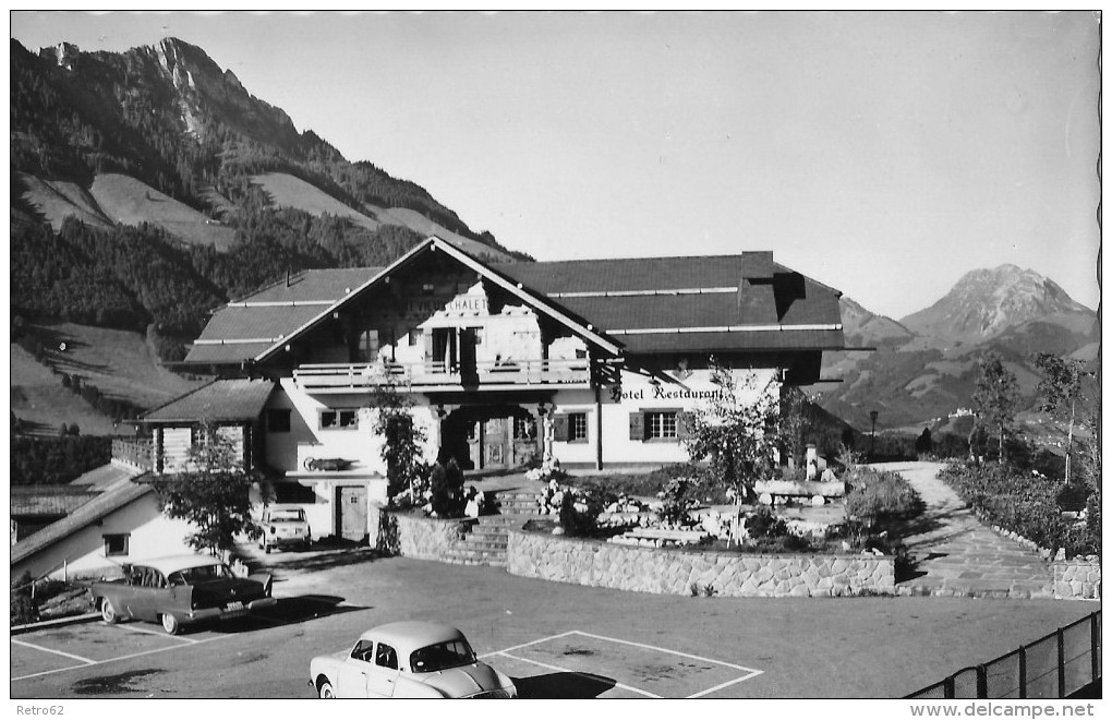 CRÉSUZ &#8594; Le Vieux Chalet / Hotel Restaurant Mit Oldtimer; Ca. 1950 - Crésuz