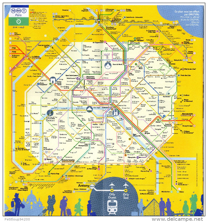 PLAN RATP Metro ORLYVAL Orly-Paris - Europe