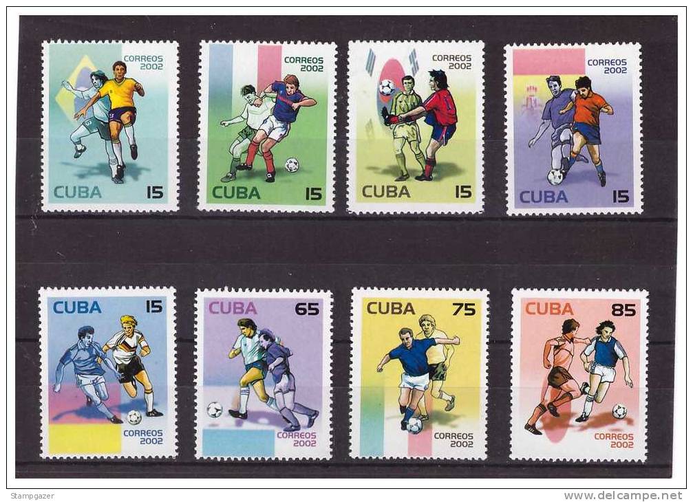 2002 WORLD CUP FOOTBALL IN JAPAN AND S.KOREA 8 VALUES MNH - Ongebruikt