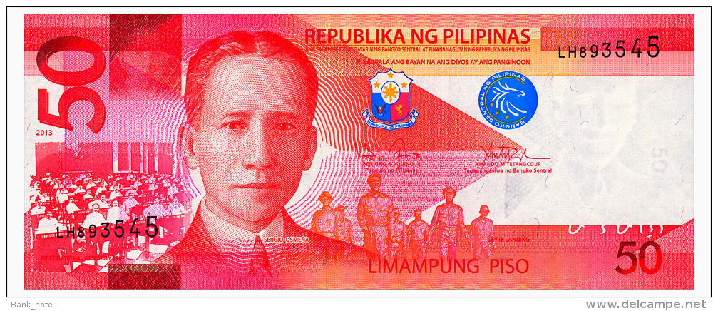 PHILIPPINES 50 PISO 2013 Pick 207 Unc - Philippines