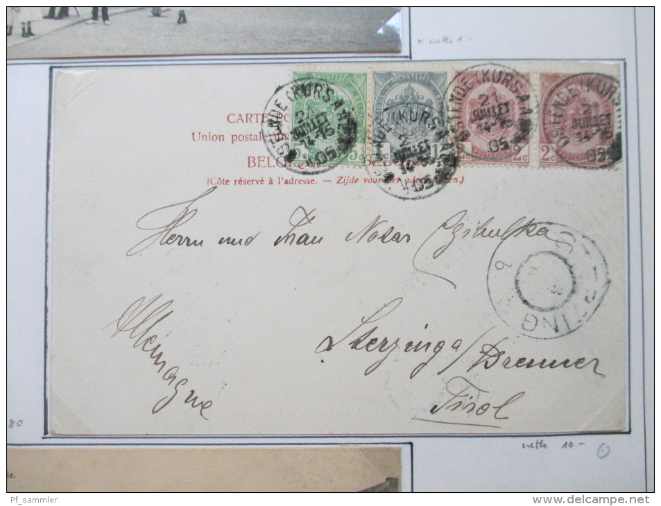 Belgien AK Sammlung 1900 - Anfang 30er Jahre mit 67 Karten! Tolle Motive / Frankaturen. Auch Feldpost 1. WK. Interessant