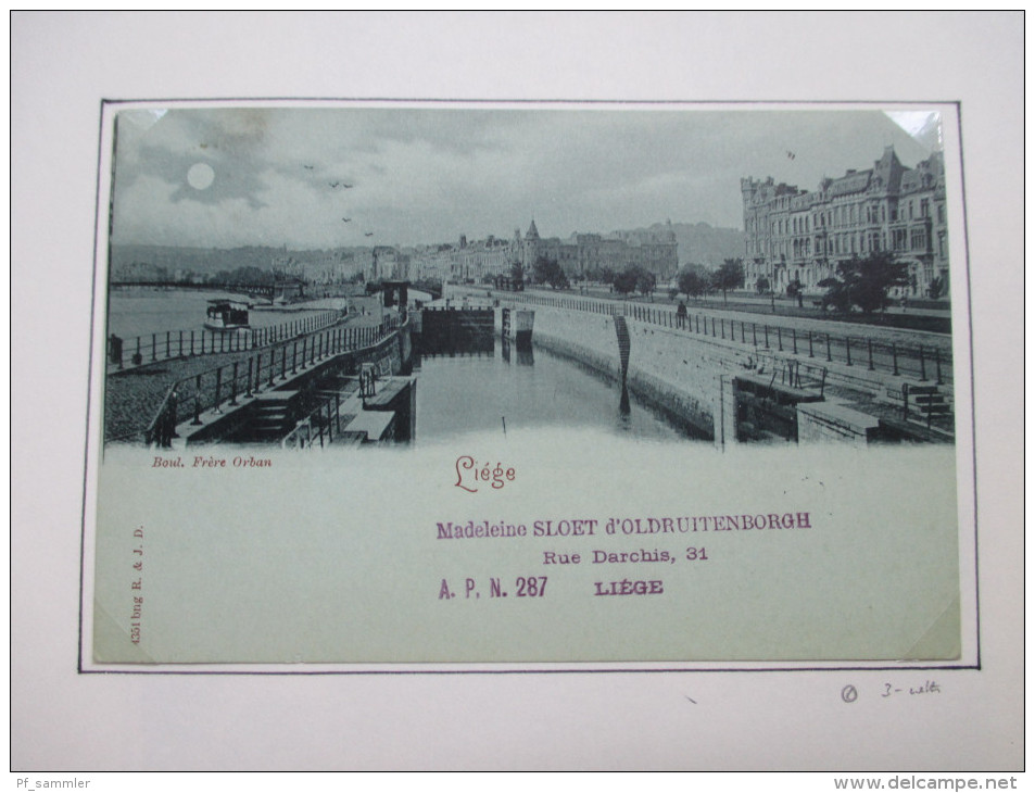 Belgien AK Sammlung 1900 - Anfang 30er Jahre mit 67 Karten! Tolle Motive / Frankaturen. Auch Feldpost 1. WK. Interessant
