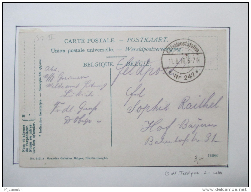 Belgien AK Sammlung 1900 - Anfang 30er Jahre mit 67 Karten! Tolle Motive / Frankaturen. Auch Feldpost 1. WK. Interessant