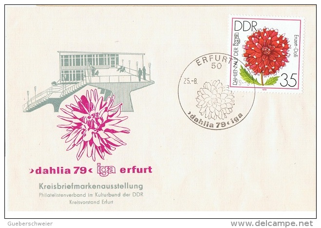 FLORA-L97 - ALLEMAGNE ORIENTALE FDC IGA DAHLIA 79 à Erfurt - 1971-1980