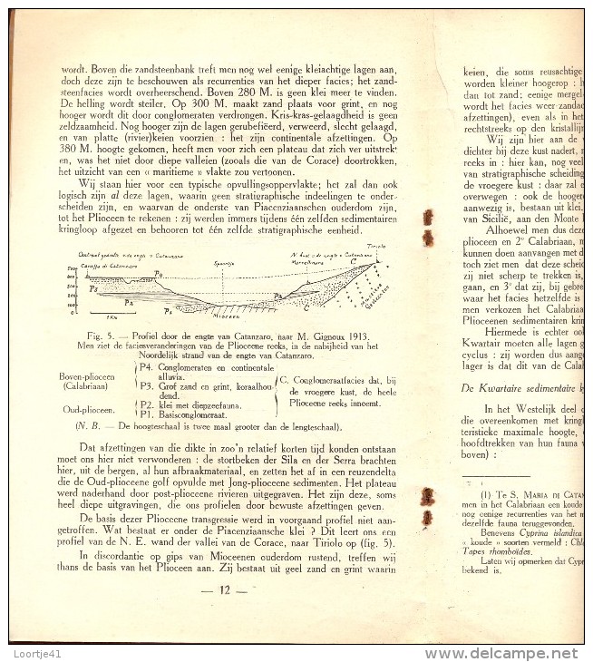 Brochure Geologie Van Het Kwartair - Armand Hacquaert - Gent 1931 - Aardrijkskunde