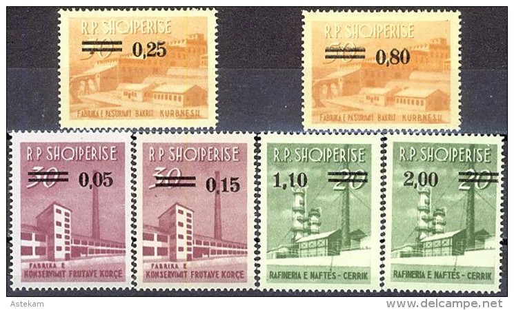 ALBANIA 1965, INDUSTRIAL BUILDINGS, FACTORIES, MILL, COMPLETE, MNH SET, GOOD QUALITY, *** - Albanië