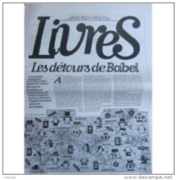 Libération, Supplément Livres Du 09/10/2003 : Les Détours De Babel, Les Traductions . 8 Pages - Zeitungen - Vor 1800