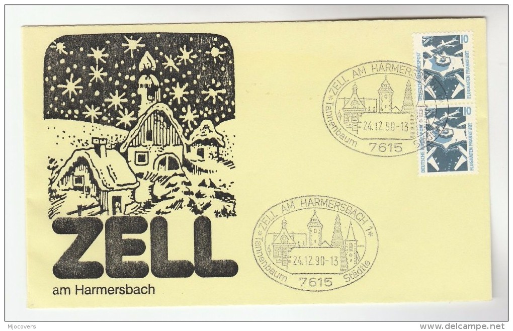 1990 ZELL Am HARMERSBACH Special  CHRISTMAS EVE EVENT COVER Stamps Germany - Natale