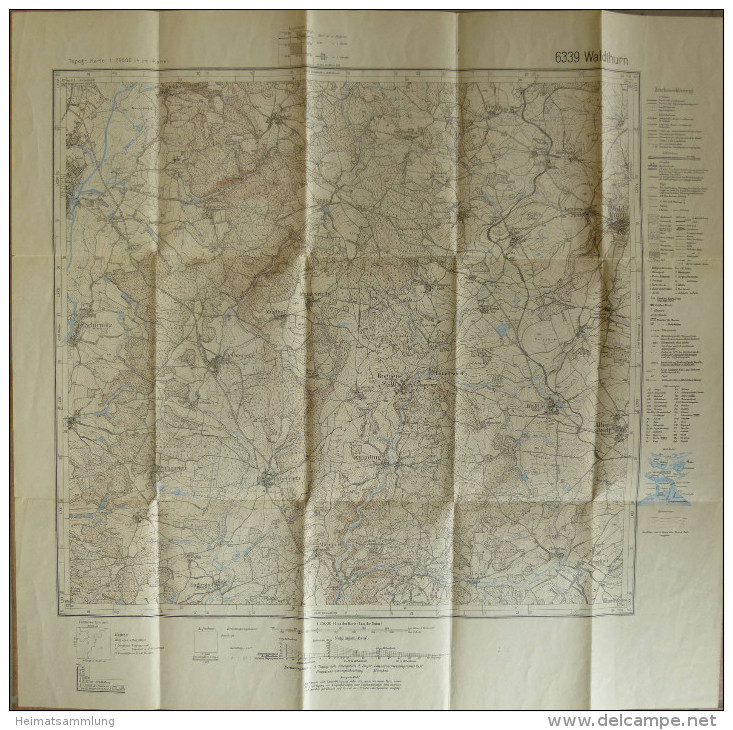 6339 Waldthurn - 1:25'000 - Herausgegeben Von Der Topograph. Zweigstelle D. Bayer. Landesvermessungsamts 1937 Ausgabe 19 - Topographische Karten