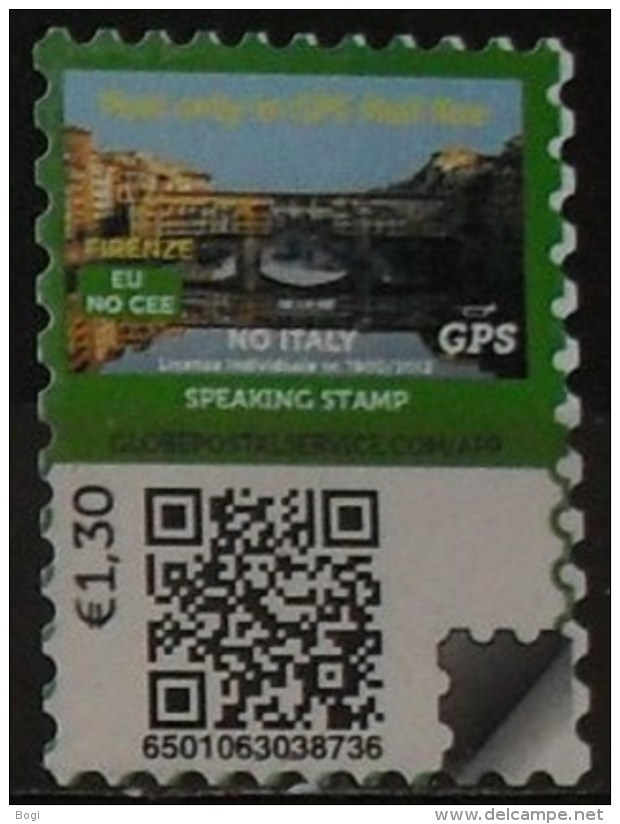 Italia 2016 Firenze - Post Only In GPS Mail Box - Speaking Stamp - EU - Unclassified