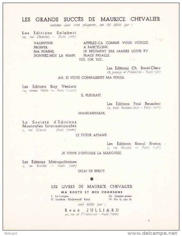 Maurice Chevalier, 25 Années De Succès, 1925 -1950N°610 Sur 3000, édité Par Continental Diffusion, Paris, 1950 - Varia