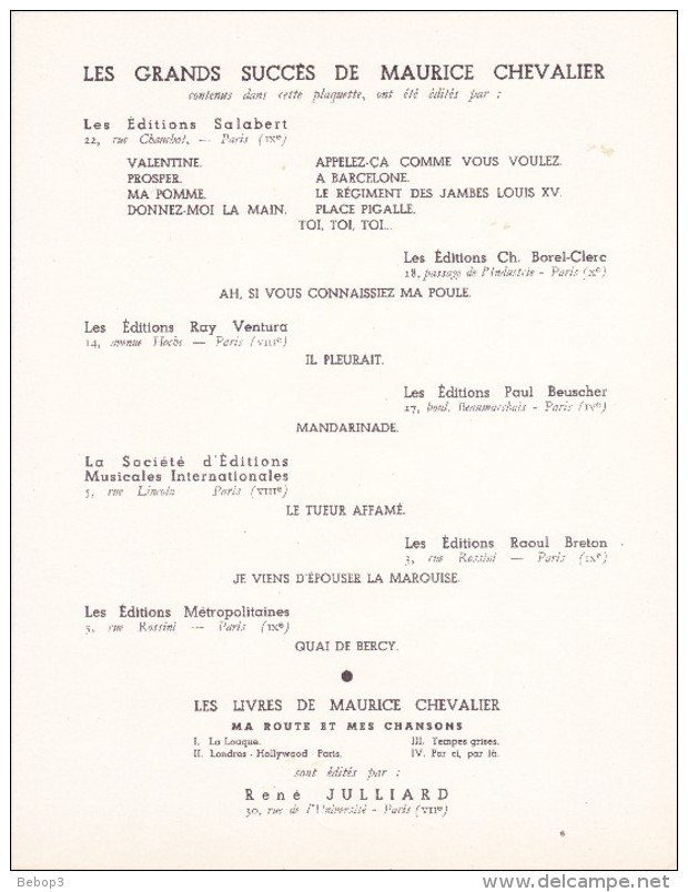 Maurice Chevalier, 25 Années De Succès, 1925 -1950N°610 Sur 3000, édité Par Continental Diffusion, Paris, 1950 - Altri Oggetti