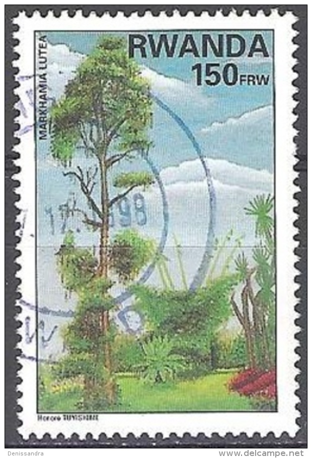 Rwanda 1995 Michel 1467A O Cote (2005) 5.75 Euro Plante Markhamia Lutea Cachet Rond - Oblitérés