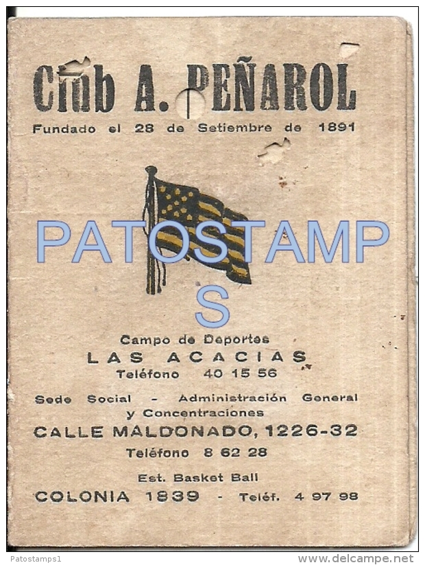 50244 URUGUAY COLONIA CLUB A. PEÑAROL SPORTS BASKET BALL YEAR 1944 CARNET NO POSTAL POSTCARD - Pallacanestro