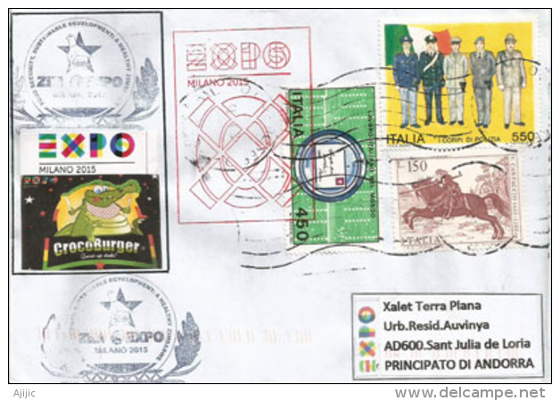 ZIMBABWE.UNIVERSAL EXPO MILANO 2015, Letter From The Pavilion Of Zimbabwe, With Official Expo Stamp At The Back - 2015 – Milan (Italie)