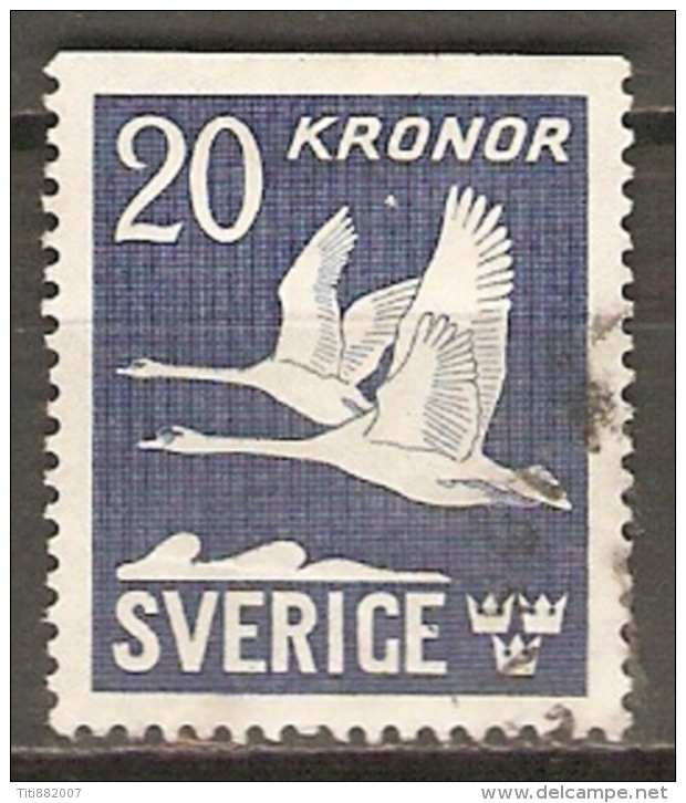 SUEDE   -   Aéro.    1953   Y&T N° 7 A Oblitéré .  Oies Sauvages En Vol. - Used Stamps