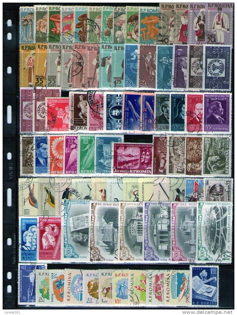 LOT 1952/1960   + 500 Marci Postale/ + 400 Euro/michel  12% - Usado