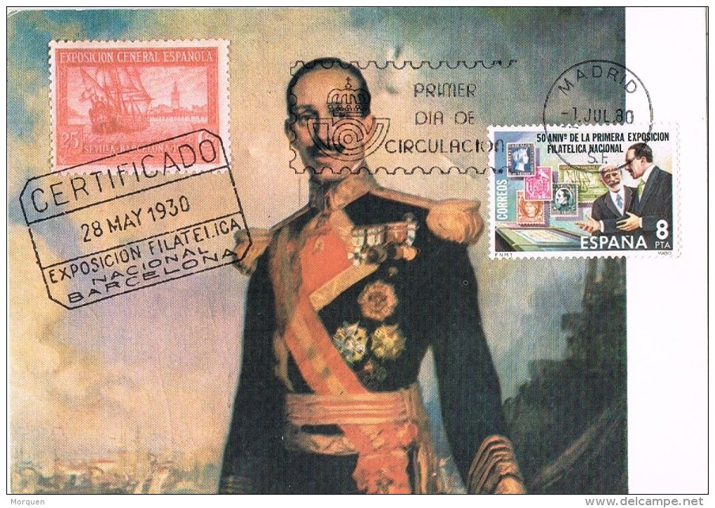 18248. Tarjeta Maxima ALFONSO XIII . Madrid 1980 - Tarjetas Máxima