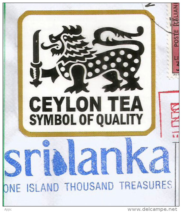 SRI LANKA. EXPO MILAN 2015. Belle Lettre Du Pavillon Du SRI LANKA à MILAN. "Ceylon Tea", Avec Tampon Officiel EXPO - 2015 – Milan (Italy)