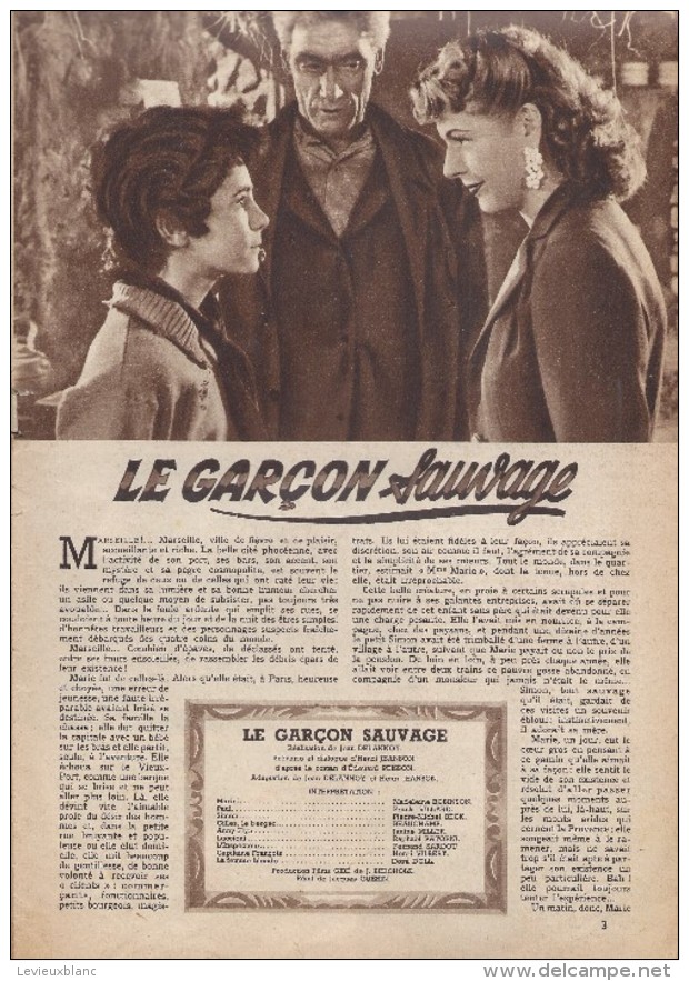 Mon Film/Périodique/"Le Garçon Sauvage"/Jean Delannoy/Gibé/Madeleine Robinson/Frank Villard/Pierre Michel Beck/1952CIN72 - Cine / Televisión