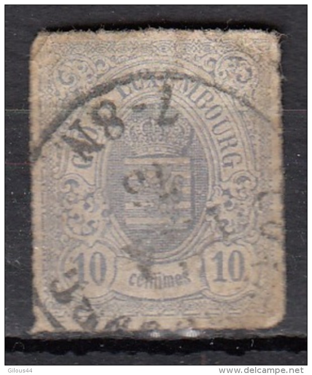 Luxembourg YT N°17 10c Violet Gris - 1859-1880 Wappen & Heraldik