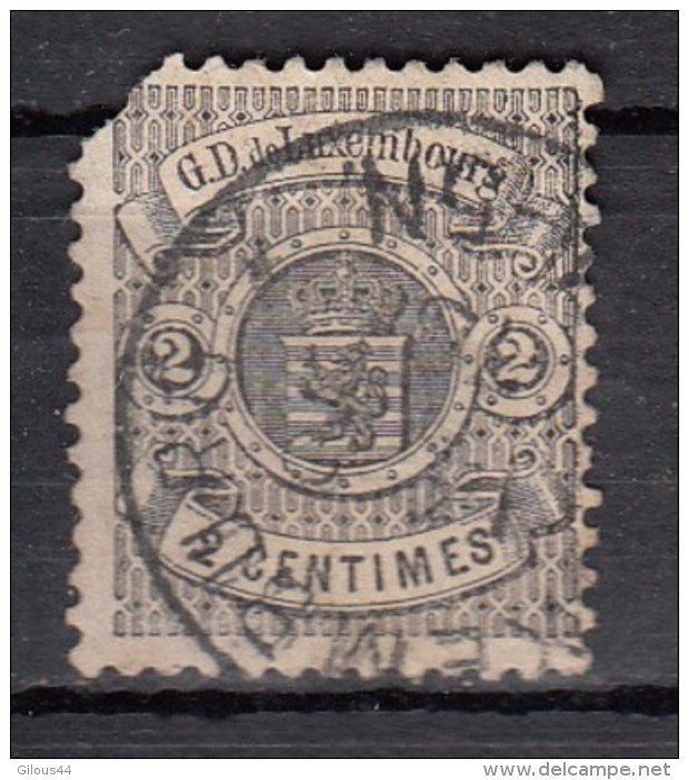 Luxembourg YT N°27   2c Noir - 1859-1880 Coat Of Arms