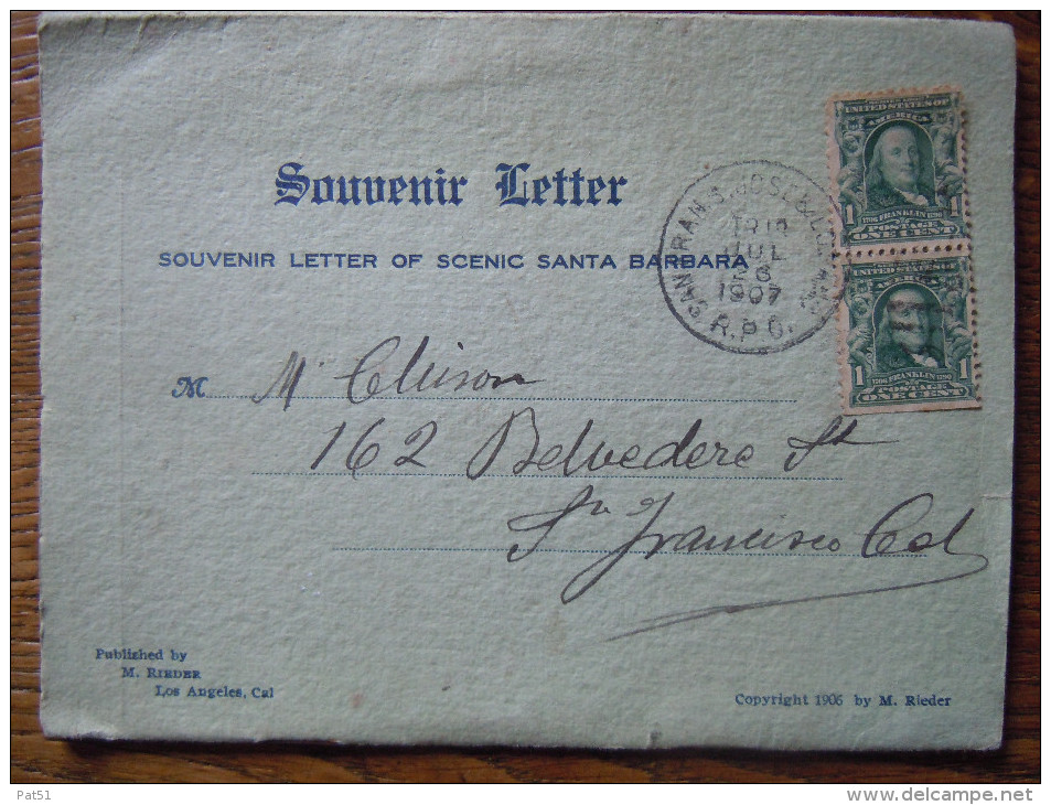 USA / ETATS UNIS - California : Santa Barbara : Souvenir Letter Of Scenic Santa Barbara - 1907 - Santa Barbara