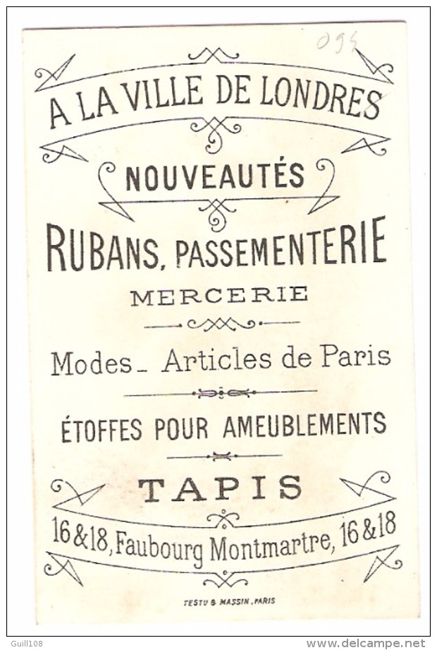 Jolie Chromo Dorée Testu Massin Paris Pierrot Canne à Pêche Poisson Cuisine Truite Victorian Trade Card A25-11 - Sonstige & Ohne Zuordnung