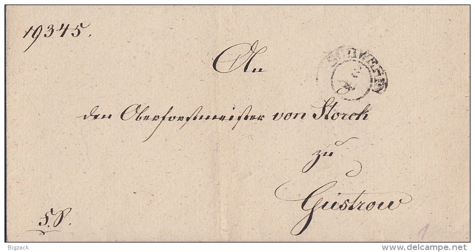 Brief Gelaufen Von Schwerin Am 25.9.1849 Nach Güstrow - Vorphilatelie