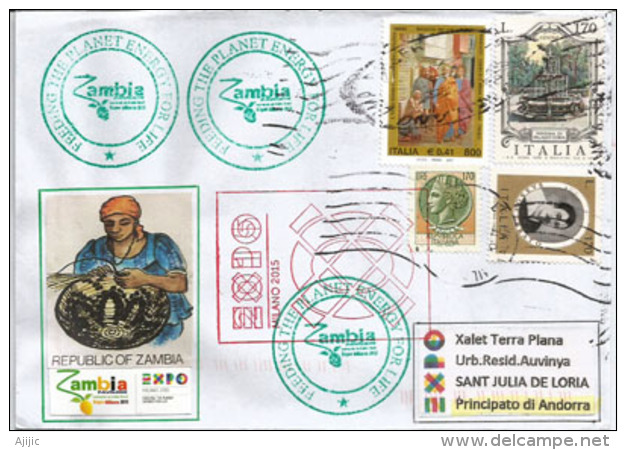 ZAMBIA. UNIVERSAL EXPO MILANO 2015. Letter From The Pavilion Of Zambia,with Official Stamp EXPO MILANO - 2015 – Mailand (Italien)