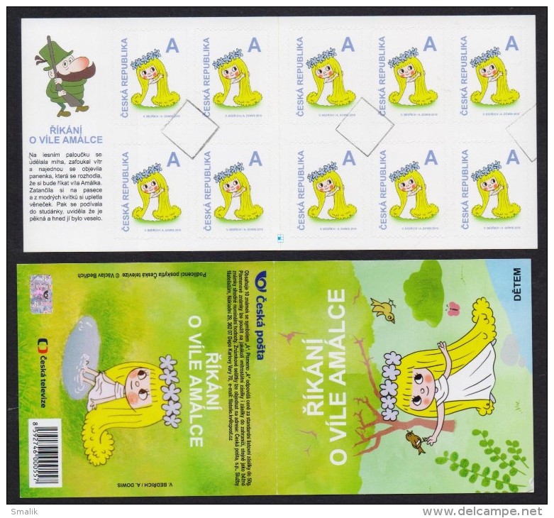 CZECH Republic CESKA 2016 - Fairy Amalka For Children, Self Adhesive Stamps BOOKLET, MNH (Specimen) - Blocks & Sheetlets