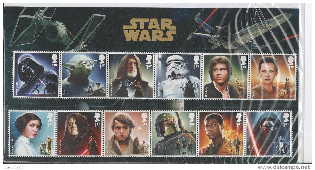 Great Britain 2015 - STAR WAR  Character Stamp Set Mnh - Nuevos