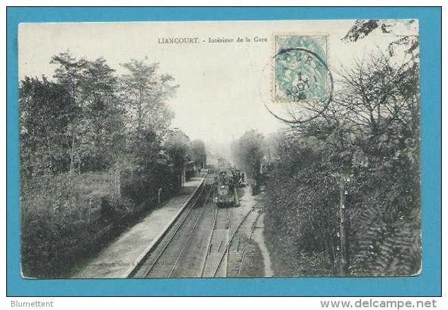 CPA - Chemin De Fer - Train En Gare De LIANCOURT 60 - Liancourt