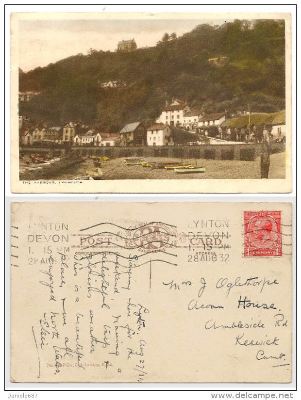 UNITED KINGDOM (066) - ENGLAND - THE HARBOUR, LYNMOUTH - Fp/Vg 1932 - Lynmouth & Lynton