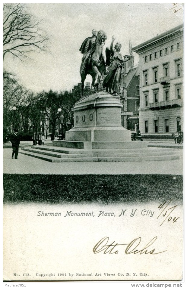 NEW YORK ---SHERMAN MONUMENT PLAZA - Autres Monuments, édifices
