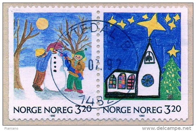 PIA - NORVEGIA - 1990 : Natale -  (YV  1013a) - Usati