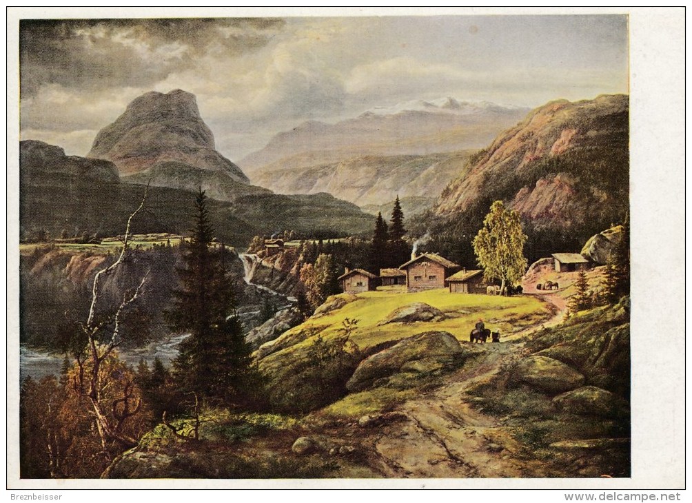 Künstler AK Joh. Chr. Claussen Dahl - Norwegische Berglandschaft- Karte N. Gel - Sonstige & Ohne Zuordnung