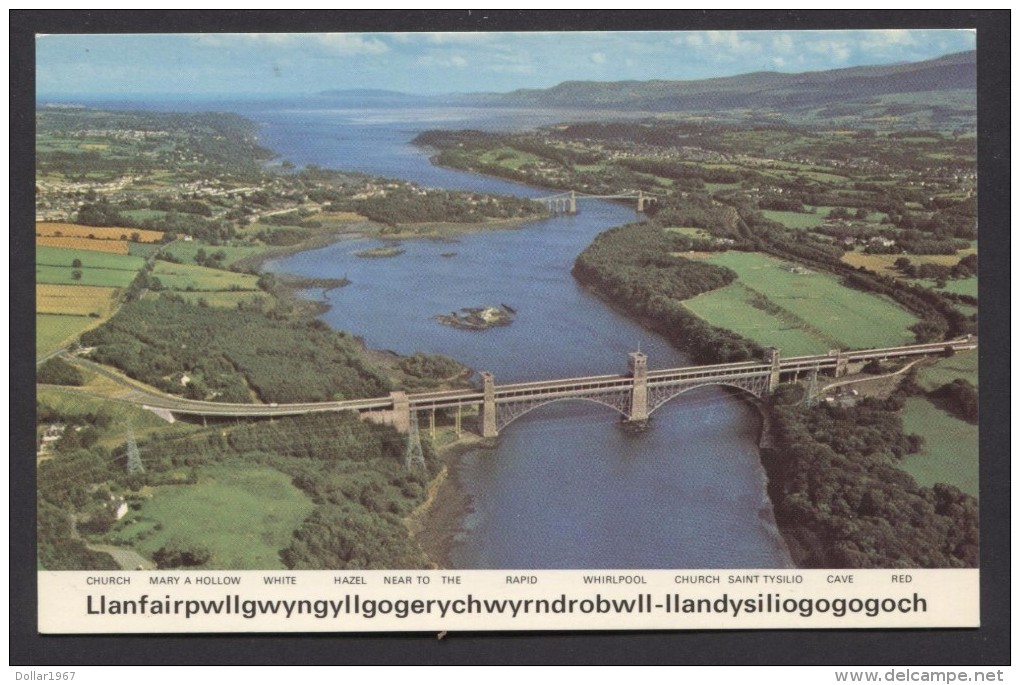 THE MENAI SUSPENSION BRIDGE WALES -  NOT  Used  See The 2  Scans For Condition. ( Originalscan !!! ) - Anglesey