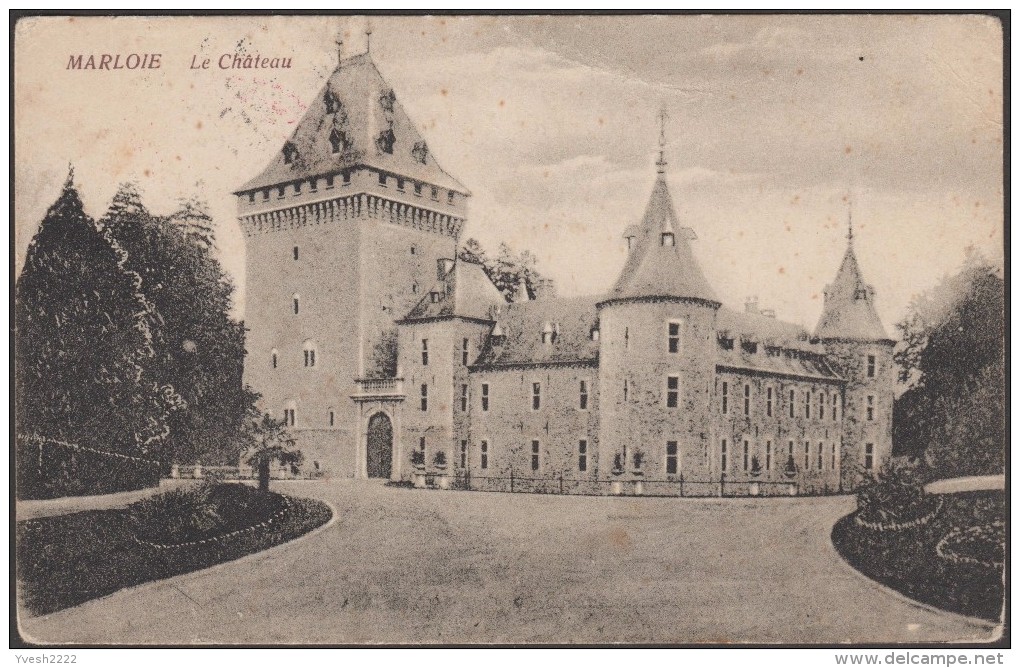 Allemagne / Belgique 1916. Carte De Franchise Militaire. Château De Marloie, Ou Château De Jemeppe. - Châteaux