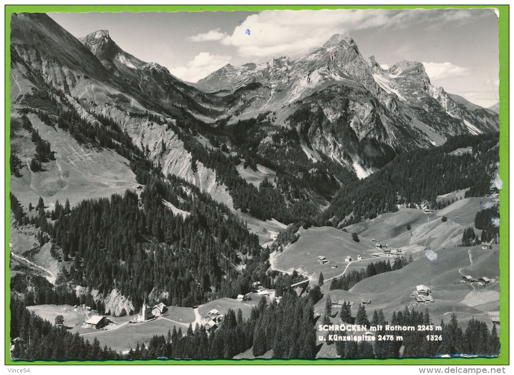 SCHRÖCKEN Mit Rothorn 2243 M U. Künzelspitze 2475 M Carte Circulé 1965 - Schröcken